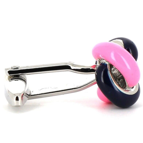 Gemelos Nudos Azul Marino y Rosa