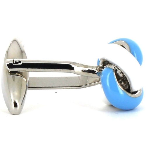Gemelos Nudos Azul y Blanco