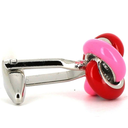 Gemelos Nudos Rojo y Rosa