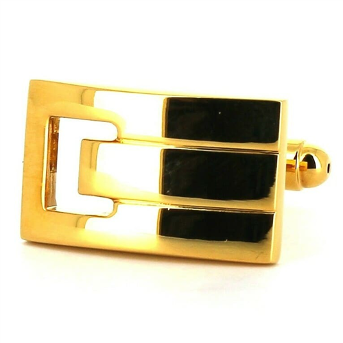 Gemelos Rectangulares Dorados