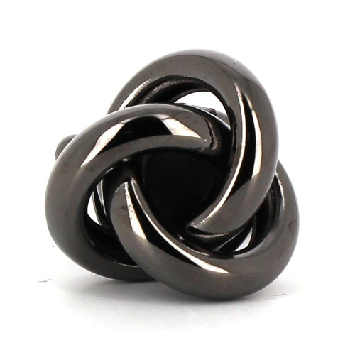 Gemelos Triple Nudo Liso Negro
