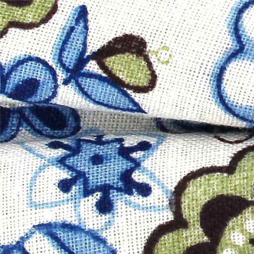 Pajarita Flores Blanca y Azul