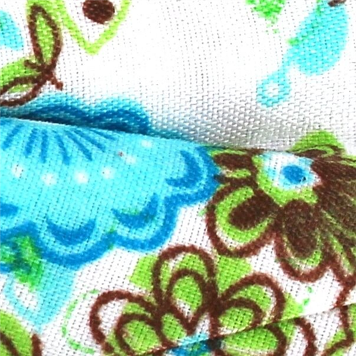 Pajarita Flores Blanca y Azul Celeste