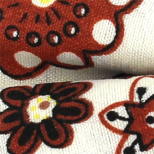 Pajarita Flores Blanca y Marrón