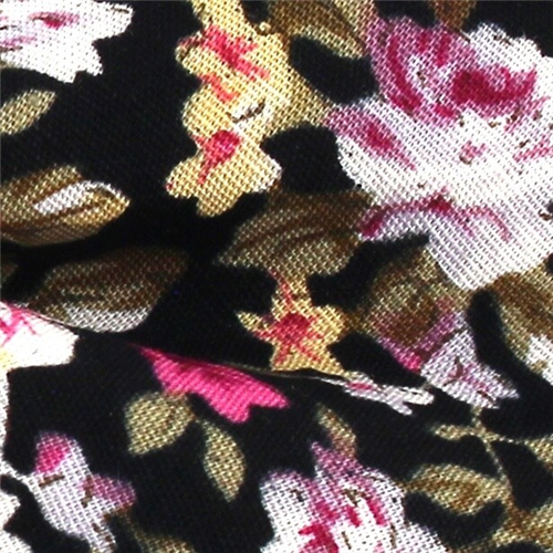 Pajarita Flores Negra