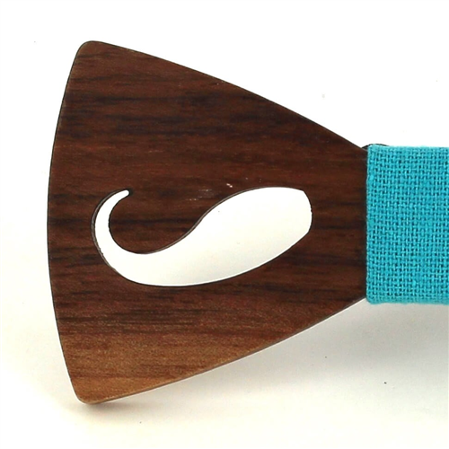 Pajarita Madera Hueca Bigotes