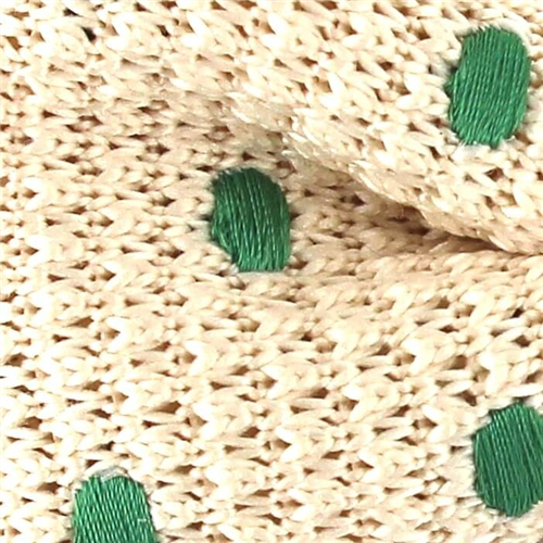 Pajarita Punto Beige Lunares Verdes