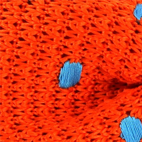 Pajarita Punto Naranja Lunares Celeste