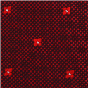 Corbata Estrecha Cruces y Puntos Roja