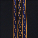 Corbata Estrecha Dibujo Vertical Negra