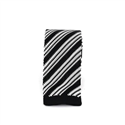 Corbata Punto Rayas Diag. Negra y Blanca