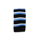 Corbata Punto Rayas Negra, Blanca y Azul