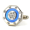 Gemelos Esmaltados Azules con Brillantes