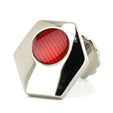 Gemelos Esmaltados Hexagonales Rojos