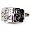 Gemelos Esmaltados Plateados y Lilas
