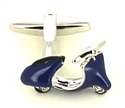 Gemelos Moto Scooter Vespa Azul Marino