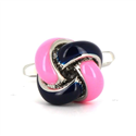 Gemelos Nudos Azul Marino y Rosa