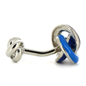 Gemelos Triple Nudo Azul