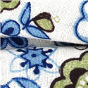 Pajarita Flores Blanca y Azul