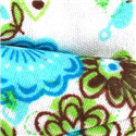 Pajarita Flores Blanca y Azul Celeste
