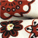 Pajarita Flores Blanca y Marrón