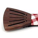 Pajarita Madera Hueca Rayas