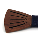 Pajarita Madera Hueca Rayas