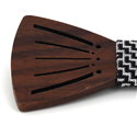 Pajarita Madera Hueca Rayas