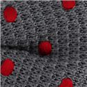 Pajarita Punto Gris Lunares Rojos