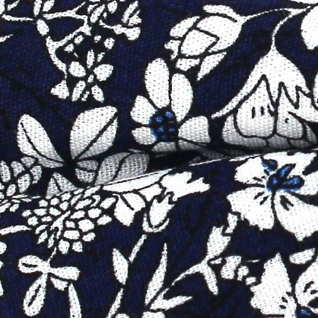 Pajarita Flores Azul Marino