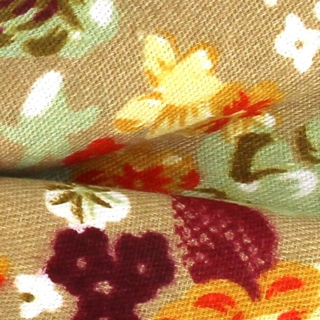 Pajarita Flores Beige