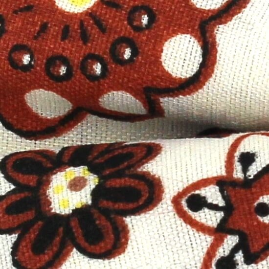 Pajarita Flores Blanca y Marrón