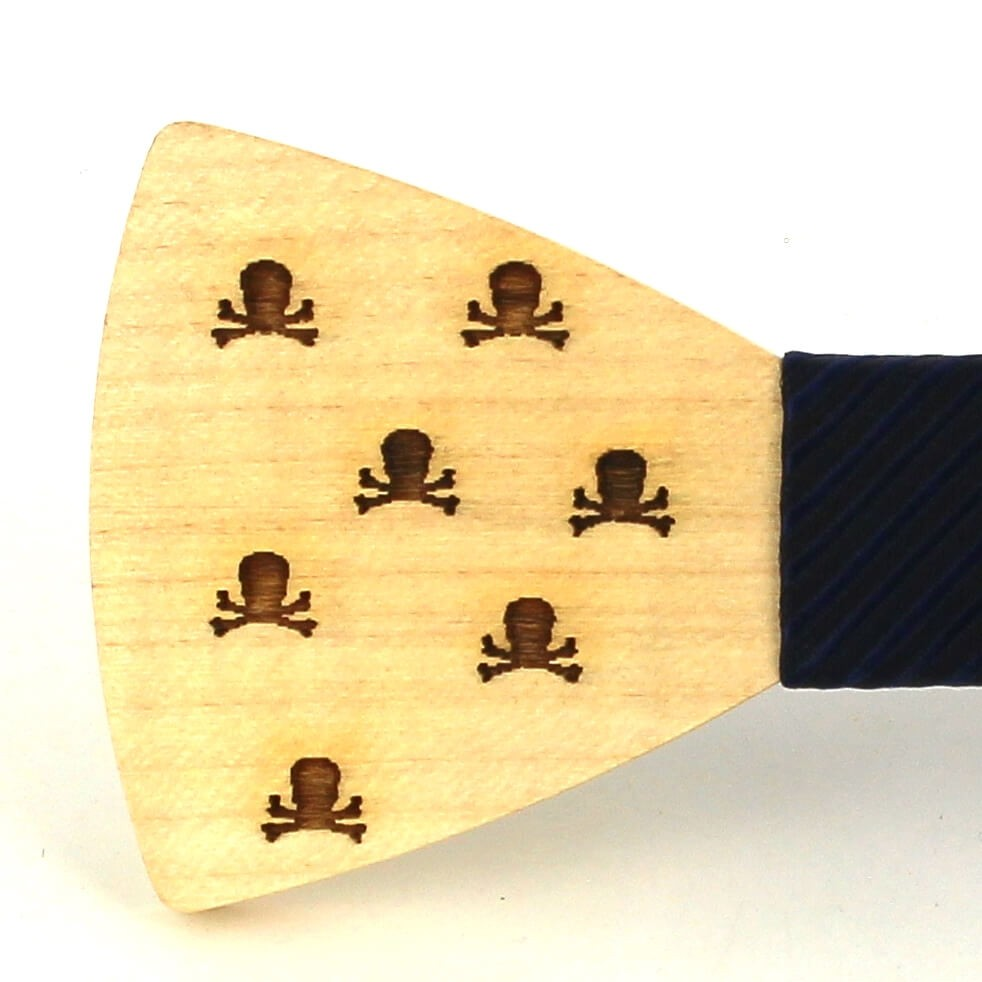 Pajarita Madera Calaveras