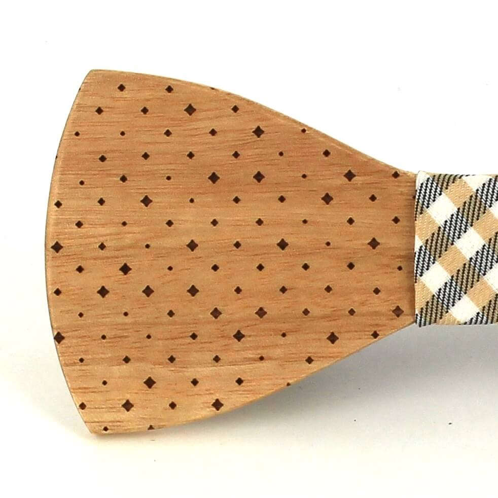 Pajarita Madera Motas
