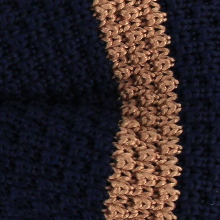 Pajarita Punto Azul Marino Rayas Marrones