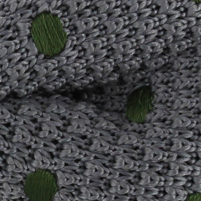 Pajarita Punto Gris Lunares Verde Oscuro