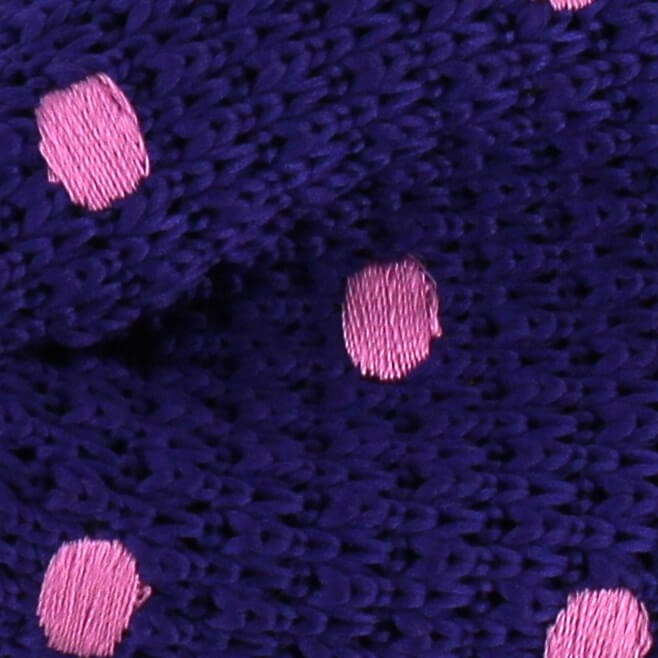 Pajarita Punto Morada Lunares Rosas