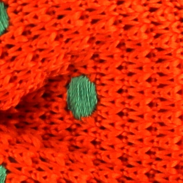 Pajarita Punto Naranja Lunares Verdes
