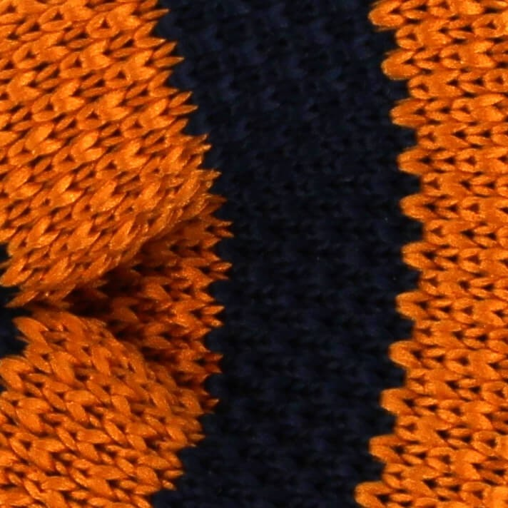 Pajarita Punto Rayas Naranja y Azul