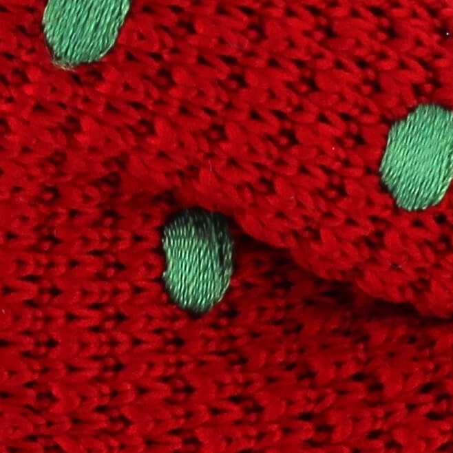 Pajarita Punto Roja Lunares Verdes