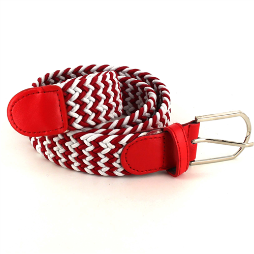 Elastischer Gürtel in Weiß und Rot