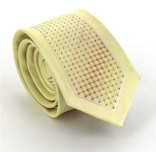 Schmale Krawatte in Beige und Braun