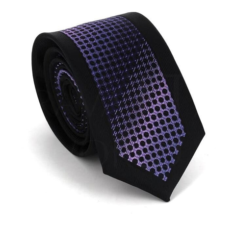 Schmale schwarze und violette Krawatte