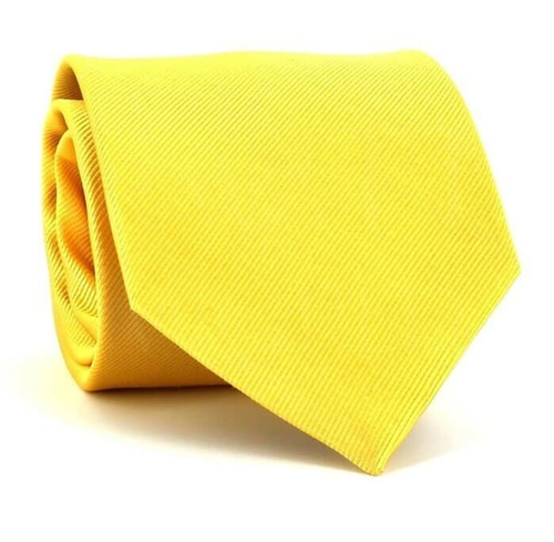 Gelbes MicroTwill Uni-Krawatte