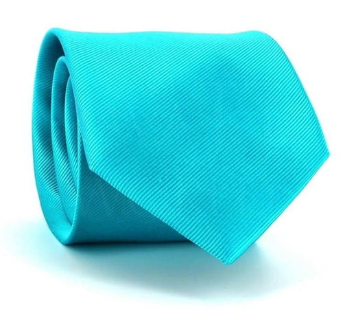 Krawatte Einfarbiges Türkisblau MicroTwill