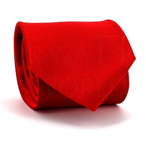 Rote Einfarbige Krawatte aus MicroTwill in Rot