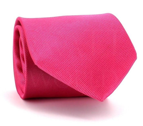 Uni Krawatte in Rosa MicroTwill