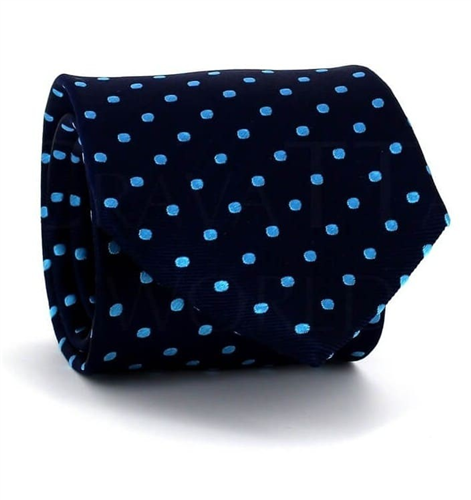 Krawatte mit Marineblauen Punkten III
