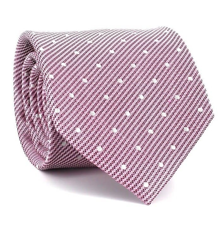 Krawatte mit Punkten in Magenta