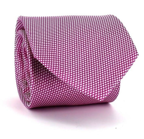 Krawatte in Fuchsia mit Hahnentrittmuster